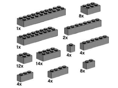 Assorted Dark Gray Bricks
