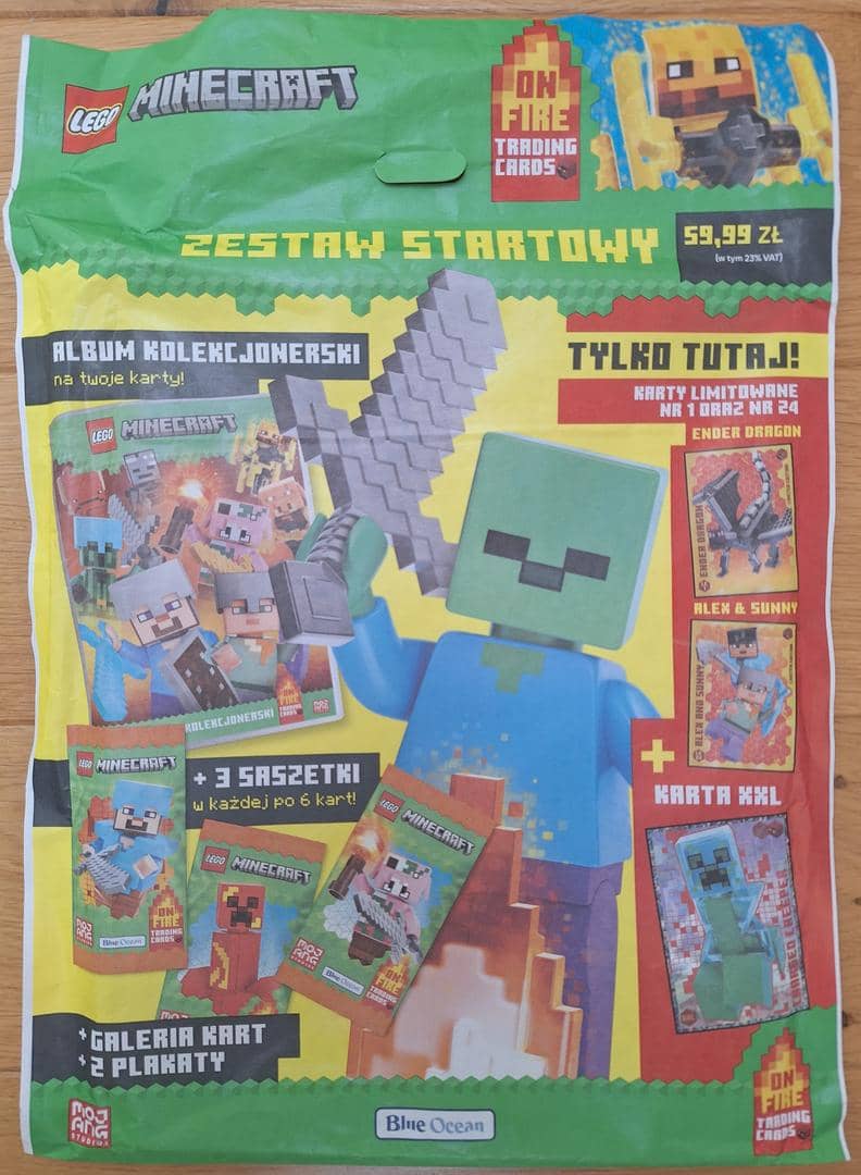 Minecraft Trading Cards Series 3: On Fire - Starter-Pack (Polish Version)