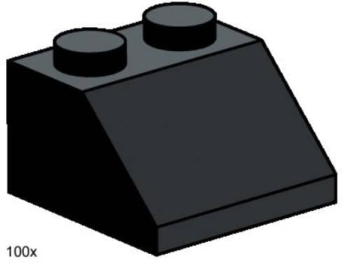2 x 2 Roof Tiles Steep Sloped Black