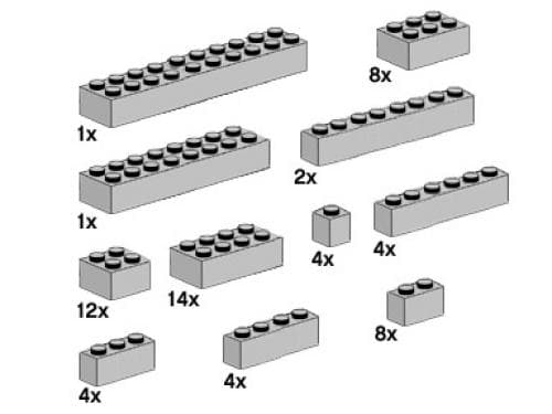 Assorted Light Gray Bricks