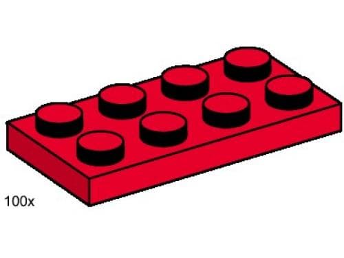 2 x 4 Red Plates