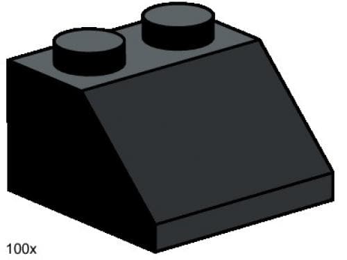 2 x 2 Roof Tiles Steep Sloped Black