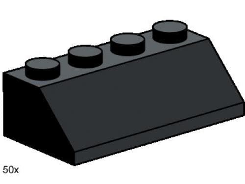 2 x 4 Roof Tile Black
