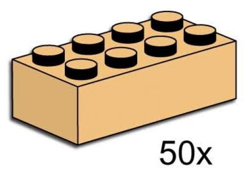 2 x 4 Tan Bricks