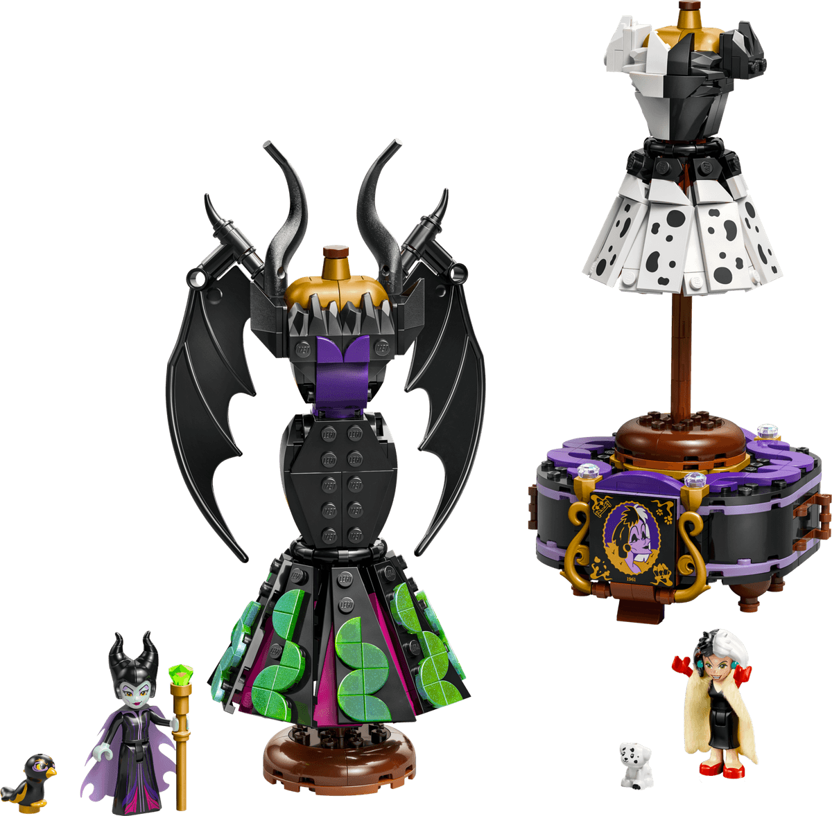 Maleficent's and Cruella de Vil's Dresses