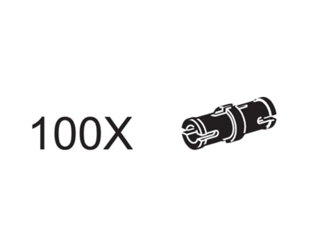 Connector Pegs with Friction Ridge (Black)