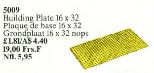 Building Plate 16 x 32, Yellow