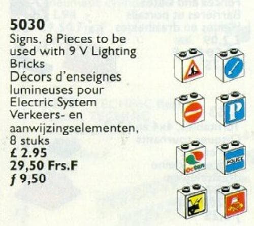 Signs for Use with Lighting Bricks 9V