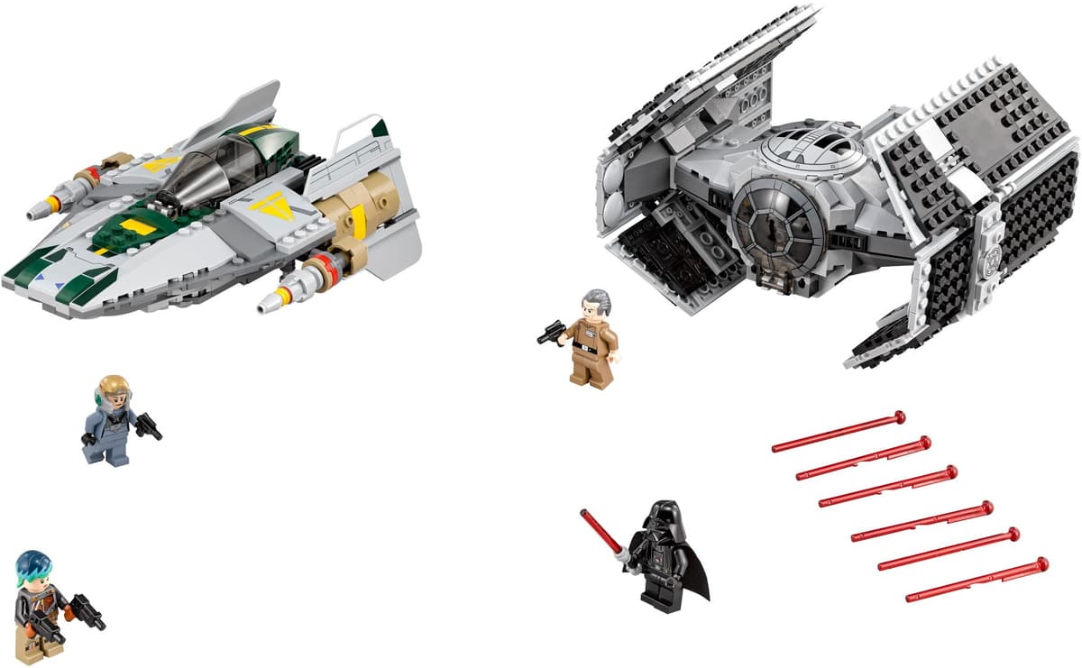 Vader's TIE Advanced vs. A-Wing Starfighter