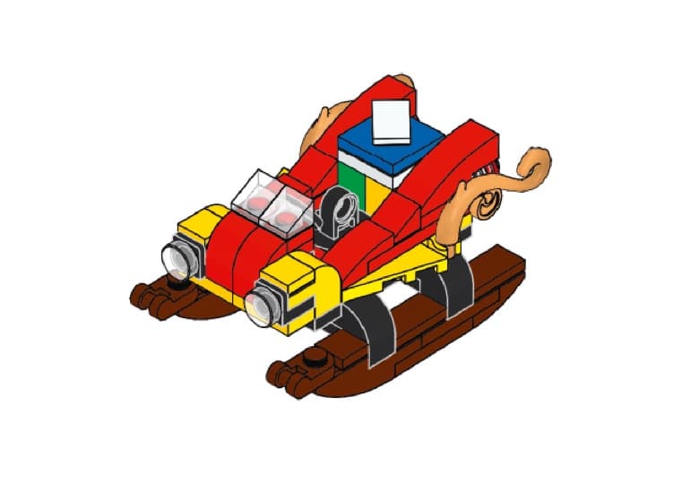 Rocket Sleigh Ornament