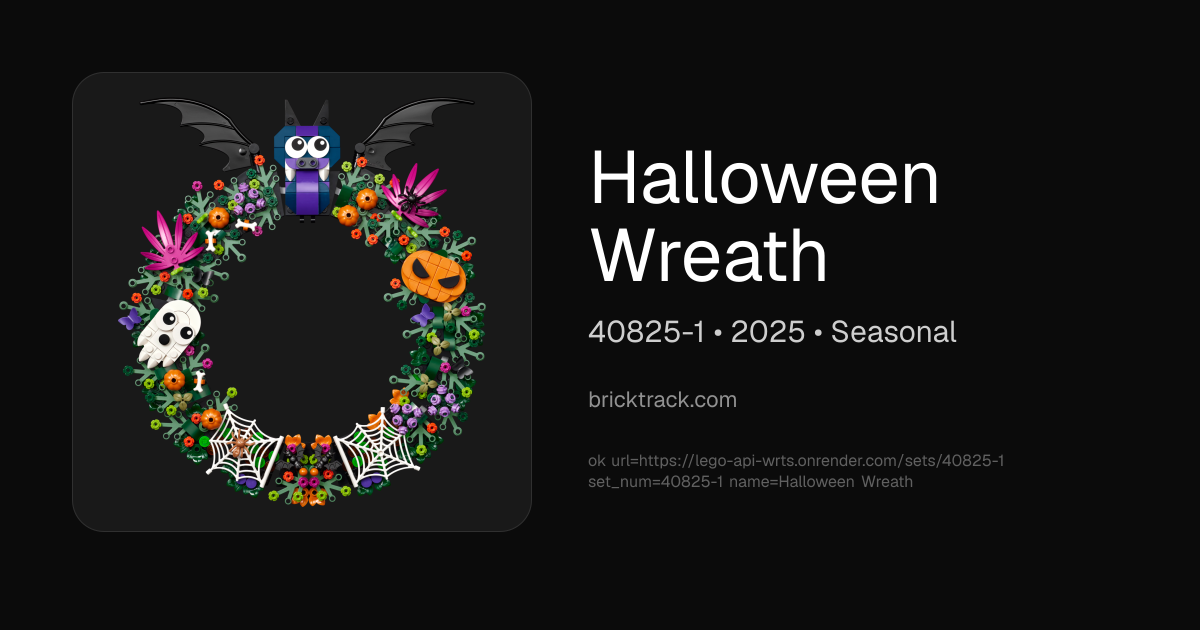 LEGO 40825-1 — Halloween Wreath | BrickTrack